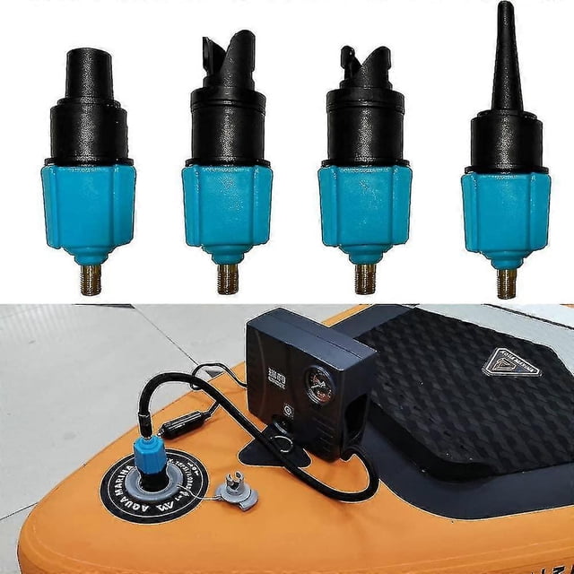 Inflatable Sup Pump Adaptor Compressor Air Valve Converter With 4 Air Valve Nozzles