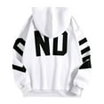 thumbnail image 6 of LUOGENLI Boys Hoodies Size 8-10 Girls Hoodies & Sweatshirts Letter Print Casual Long Sleeve Hooded Sweatshirt for Girls Stylish Athletic Wear for Youngsters（6 14Y） White Size 4-5 Years, 6 of 7