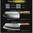 thumbnail image 5 of Cleaver Knife,8 Inch Butcher Knife for Meat Cutting Stainless Steel Kitchen Chef Bone Chopping Knife Laser Pattern Blade, 5 of 8