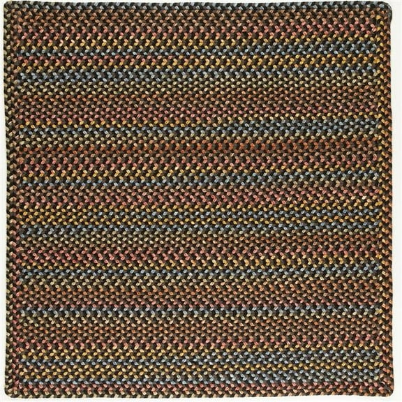 Rhody Rug WO81R048X048B 4 ft. Woodstock Square Rug Rug, Onyx & Multi Color