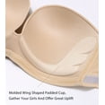 thumbnail image 7 of Curyon Women's Strapless Bras Wirefree Anti Slip Padded Lift Push Up Bra,36C, 7 of 7