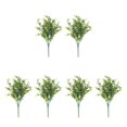 thumbnail image 1 of Injueey 2 piezas de eucalipto artificial planta de plástico falso plantas de apariencia vívida boda jardín balcón decoración verde oscuro Type1 NO1, 1 of 6