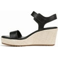 thumbnail image 3 of Naturalizer Womens Stella Open Toe Wedge Sandal Black Leather 9M, 3 of 5