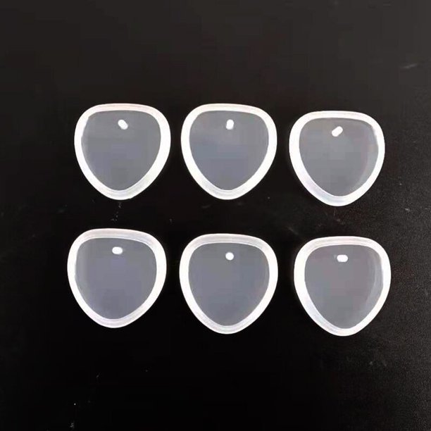 Juego de moldes de silicona para llavero colgante, molde de resina epoxi de cristal, colgantes rectangulares redondos, fabricación de joyas, molde de fundición, DIY, 1, 6, 10 piezas