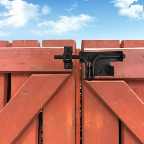 ELAYARD 2Pcs Sliding Bolt Latch Lock for Gate Heavy Duty Iron Door Lock with Padlock Hole for Home Security