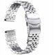 thumbnail image 1 of Correa de metal de acero inoxidable de 22 mm con extremos rectos y curvos de 18 mm, 19 mm, 21 mm, 20 mm, 22 mm y 24 mm, pulsera de metal de repuesto para hombres y mujeres, 1 of 3