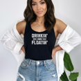 thumbnail image 3 of Drinkin' and Floatin' Tank Top for Women Sleeveless Summer Graphic Tee for Adults Black Tank Top XX-Large, 3 of 5
