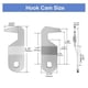 thumbnail image 3 of Tool Box Lock with Key,5/8In Cabinet Cam Lock Keyed Alike,ToolBox Lock for RV Storage Compartment Do, 3 of 5
