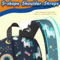 thumbnail image 5 of Unicorn and Moon Blue Pattern 17" School Backpacks for Teens,Waterproof Oxford Fabric,S-Shape Padded Straps for School,Travel,Hiking,Camping, 5 of 6