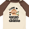 thumbnail image 4 of Inktastic Monkey I Love Hanging out with My Grandad Boys or Girls Long Sleeve Baby Bodysuit, 4 of 5