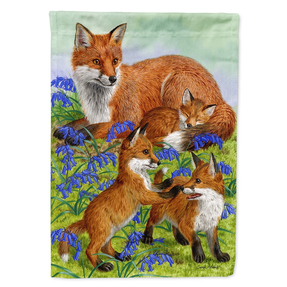 Fox Family Garden Flag
