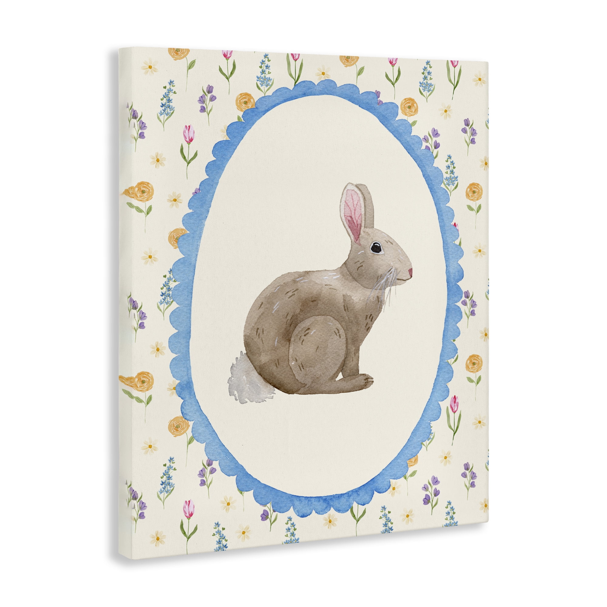 Stupell Industries Delicate Spring Bunny Florals Canvas Wall Art, design by Nina Jacobs