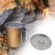 thumbnail image 1 of Tapa de taza de titanio, tapa de taza de café, utensilios de cocina portátiles, utensilios de bebida, tapa para acampar con lazo para escalar, 61 mm, 1 of 8