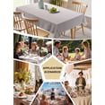 thumbnail image 6 of Beige Ombre Tablecloth Rectangle Table Cloth 60x120,Waterproof Outdoor Table Cloth Covers Decorative Table Protector,White Gradient Modern Abstract Art Washable Table Cover for Kitchen Dinning Party, 6 of 8