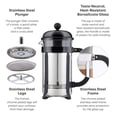 thumbnail image 4 of Cafetera French Press Bodum Chambord 1L White Portugal, 4 of 9
