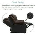 thumbnail image 6 of Nathaniel Home Manual Single Recliner Chair, PU Leather Upholstered Couch Sofa, Tufted Reclining Sofa, Plush Scoop Theater Seating, Lounge Chair for Living Room, Brown, 6 of 7