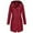 Red, variant on Tejiojio Coats Clearance Women's Solid Color Rain Jacket Outdoor Hoodie Waterproof Windproof Long Coat