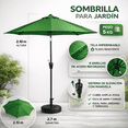 thumbnail image 2 of 2 Sombrilla Plegable 3 Mts Para Jardin Playa Camp Exterior. verde, 2 of 9