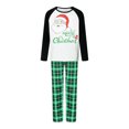 thumbnail image 2 of Christmas Family Pajamas Matching Set Santa Claus Print Long Sleeve Tops and Plaid Pants Loungewear Soft Sleepwear, 2 of 10