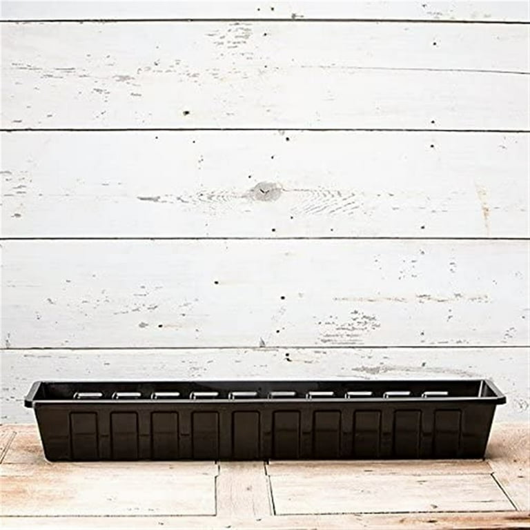 Novelty Large Rectangular Poly-Pro Plastic Indoor/Outdoor Planter Liner,  Window Inserts, Black 36 inch - Walmart.com