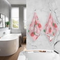 thumbnail image 6 of SKYSONIC 16"x28" Face Hand Towel Set, Strawberry Pattern Red Flower Love Cotton Washcloths, Quick-Dry Highly Absorbent Bath Towels 2 PCS for Bathroom Ktichen Travel SPA Gym, 6 of 7