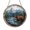 Acrylic 3.5 Inch, variant on Rustic Cabin Bear Stained Glass Style Suncatcher – Round Window Hanging