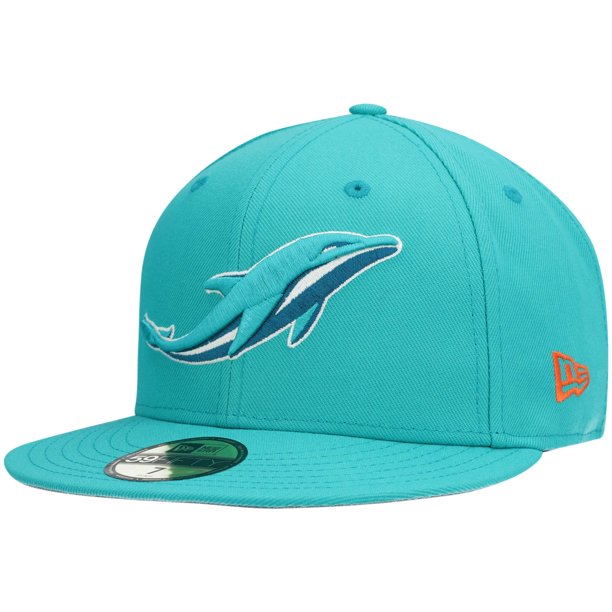 Miami Dolphins New Era Omaha Elemental 59fifty Fitted Hat Aqua Walmart Com Walmart Com
