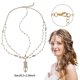thumbnail image 2 of 8 Pieces Gold Head Chain Jewelry Boho Headband Head Chain Coins Pearl Tassel Chain Hair Band Festival Prom Wedding Headpiece For Women And Girls, 2 of 5