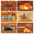 thumbnail image 3 of Fall Welcome Mat,Outdoor Fall Decor,Fall Door Mat Outdoor for Front Door, Fall Decorations for Home Welcome Doormat Non-Slip Washable Thanksgiving Pumpkin Hello Doormat(A 24*16in), 3 of 8