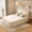 Beige, variant on Vcatnet Full Mattress with Headboard, 16.7 inch Hybrid Memory Foam Mattress in a Box, Corduroy Floor Bed, No Assembly Required, Beige