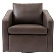 thumbnail image 4 of Better Homes & Gardens Steele Swivel Chair, Dark Espresso Faux Leather, 4 of 17