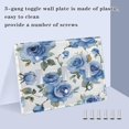 thumbnail image 6 of WOBOGO Blue Rose 2-hole Switch Plates PC Flame Retardant Plastic Material Glossy Finish Smooth Touch 4.56x4.48x0.27in, 6 of 8