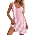 thumbnail image 2 of Yteetum Summer Dreeses for Women Oversized V Neck Sleeveless A-Line Elegant Dresses Sundress Casual Printed Loose Fits Lightwieght Comfy Beach Vacation Dress, 2 of 6