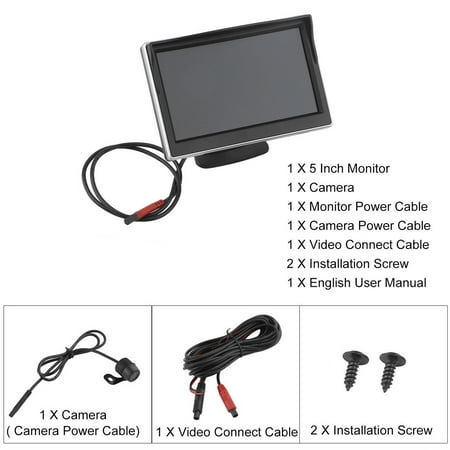 5 Inch Screen Display Monitor + Car Rear View Camera Combination Products