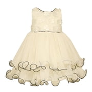 Bonnie Jean Baby Girls Ivory Chiffon Flower Dress&nbsp;