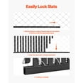 thumbnail image 4 of KFFKFF Privacy Slats with Bottom Lock, Dual-Wall Vertical Slats for Chain-Link Fencing, Dense HDPE Slats Perfectly Suited for 6' Tall Fences in Gardens, Farms, and Sports Fields (Black), 4 of 9