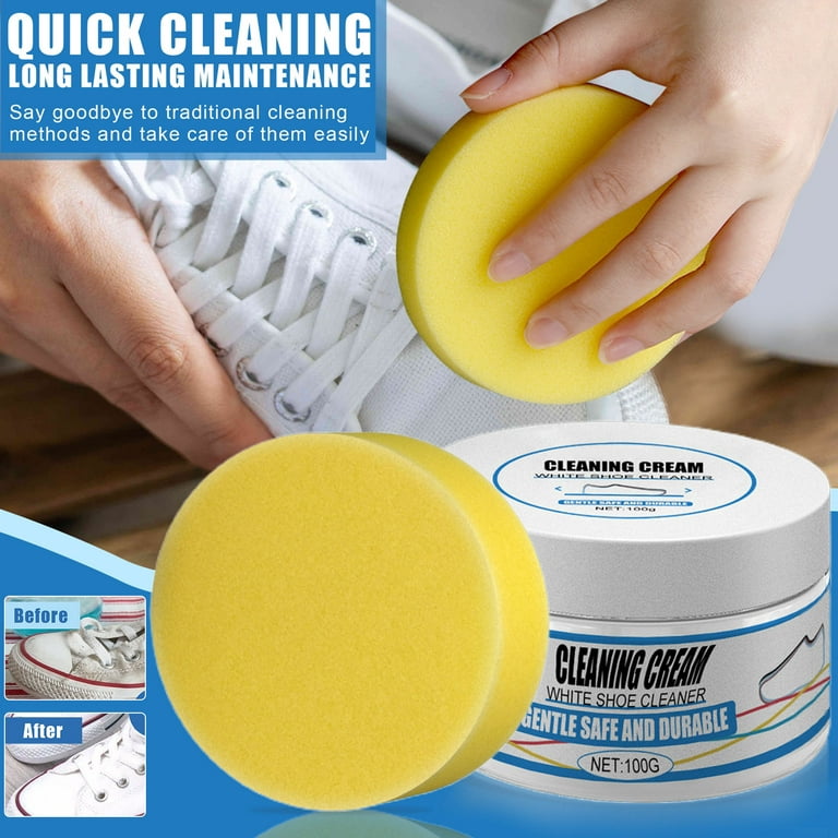 White Shoe Cleaning Cream No Water Cleaning Multipurpose Sports Shoe Cleaner  