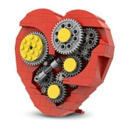 HI-Reeke Mechanical Gear Building Block Set Moc Technic Clockwork Heart Sculptures Building Kit Gift Red