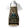thumbnail image 4 of Cars Apron, Traditional Old Vehicle Race Theme Nostalgic American Car Flags Rusty Look, Unisex Kitchen Bib with Adjustable Neck for Cooking Gardening, Adult Size, Sand Brown Black Blue, by Ambesonne, 4 of 4