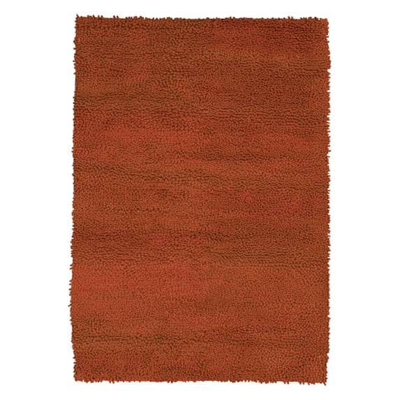 Hand-Woven Contemporary Rug 7'9x10'6 Orange