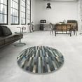 thumbnail image 4 of Ahgly Company Machine Washable Indoor Rectangle Contemporary Iron Gray Area Rugs, 8' x 12', 4 of 7