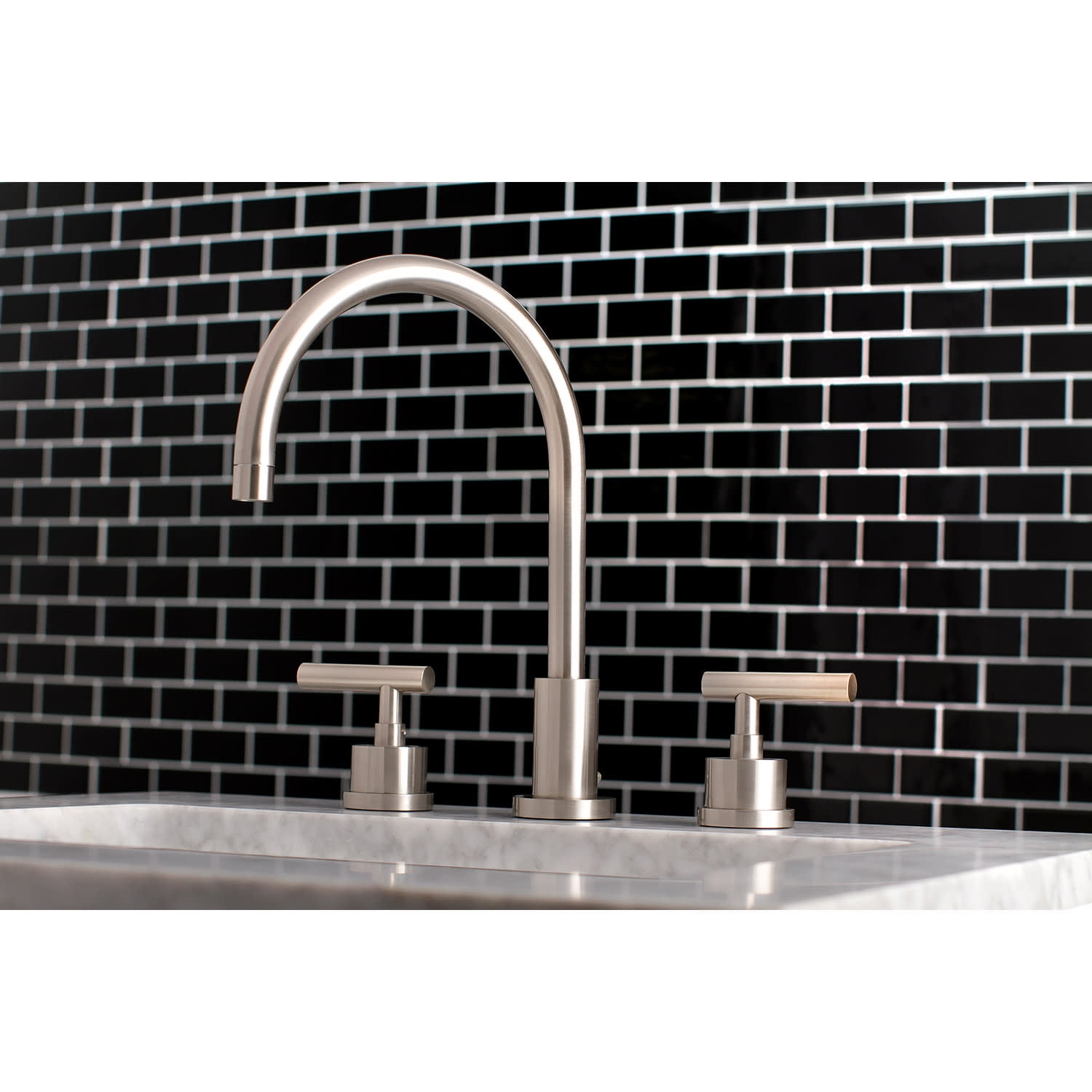 Kingston Brass Widespread Bathroom Faucets In Brushed Nickel Finish KS8928CML