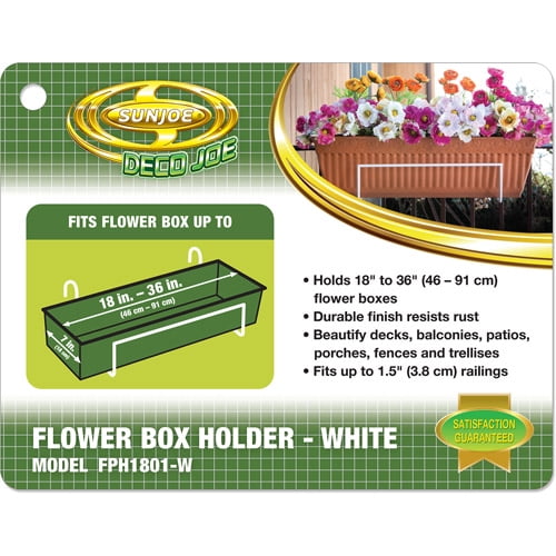 Sun Joe Flower Box Holder White