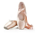 thumbnail image 1 of Ballet Dance Shoes Child And Adult Ballet Pointe Dance Shoes Professional With Ribbons Shoes, 1 of 1
