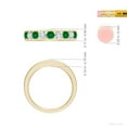 thumbnail image 5 of ANGARA Lab Grown Channel Set Emerald and Diamond Semi Eternity Ring for Women in 14K Yellow Gold (Size-3mm) | May Birthstone, Birthday, Anniversary, Jewelry Gift for Women | Lab-Grown Emerald Ring, 5 of 8