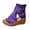 Purple, variant on Wedge Sandals For Women High Top Leather Sandals Open Toe Boot Sandals for Women Rome Fish ToeSandals Women