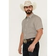 thumbnail image 2 of Gibson Trading Co Men's Geo Print Short Sleeve Button-Down Western Shirt Taupe Medium, 2 of 4