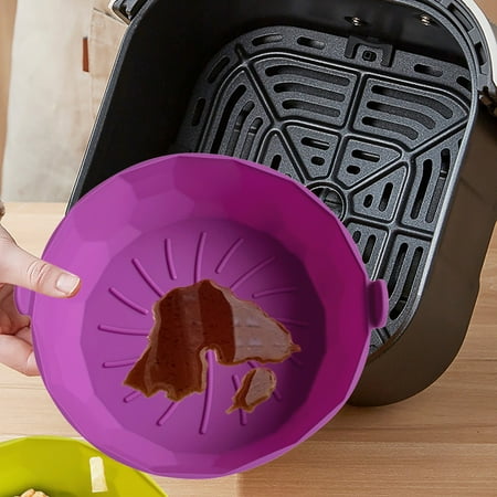 

2 Pack Air Fryer Silicone Pots 7.8 Inch Silicone Air Fryer Reusable Liners Round Easy Cleaning Food Safe Silicone Air Fryer Basket Oven Accessories Fits 3 To 5 QT Air Fryer