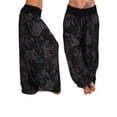 thumbnail image 1 of Pantalones de yoga holgados con estampado floral para mujer, de talla grande, estilo indio, de cintura alta y piernas anchas., 1 of 5