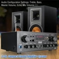 thumbnail image 4 of PYLE PTA24BT - Compact Bluetooth Home Audio Amplifier, 2-Ch. Audio Source Stereo Receiver System with FM Radio, MP3/USB/SD/AUX Playback (250 Watt), 4 of 6